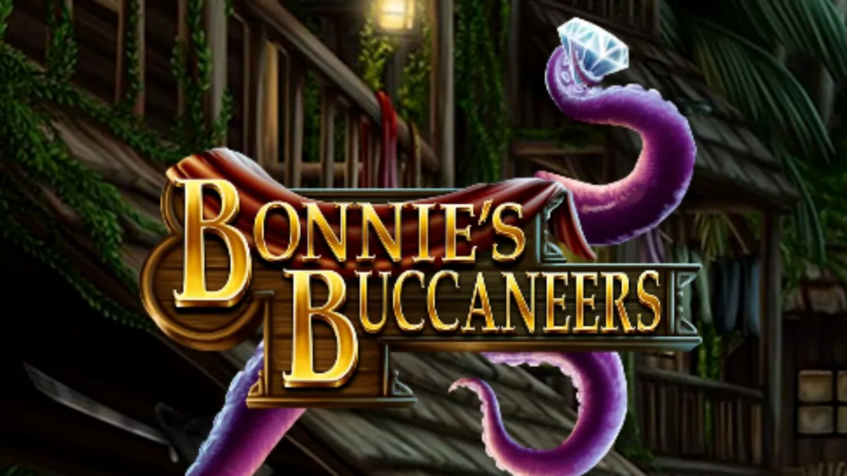 Interface do jogo Bonnie's Buccaneers com tema pirata e multiplicadores